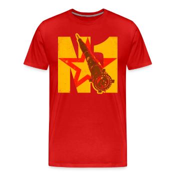 N1 Mond Rakete Sowjetunion - Männer Premium Bio T-Shirt - Rot - Vorne - Damien (186cm)