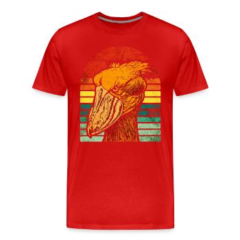 Bec-en-sabot oiseau Abu Markub - T-shirt bio Premium Homme - rouge - Devant - Damien (186cm)