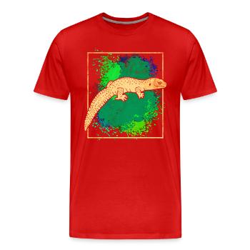Salamander - Men's Premium Organic T-Shirt - red - Front - Damien (186cm)