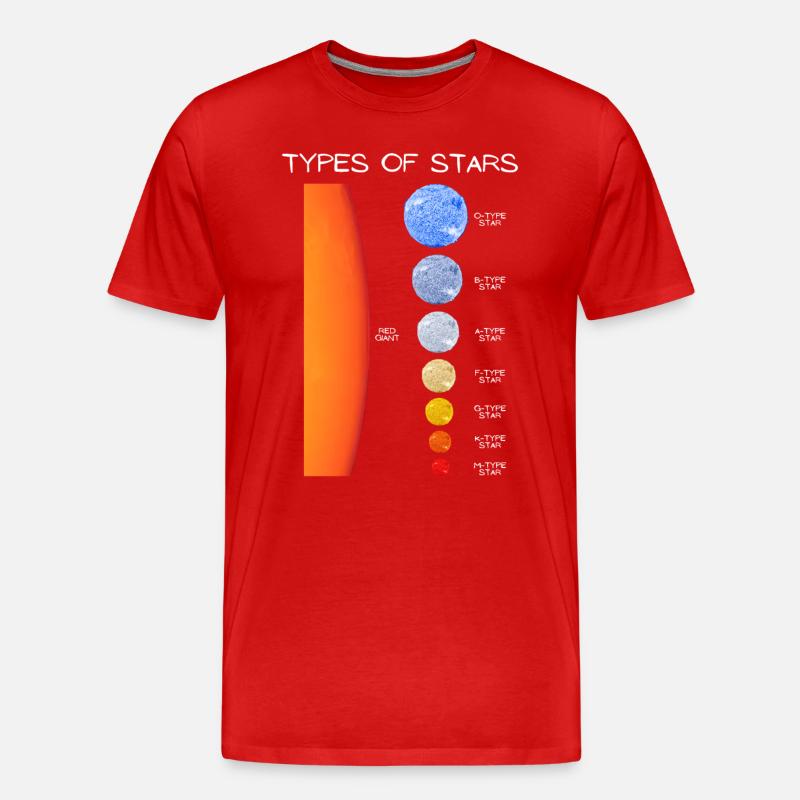 Classification des étoiles - T-shirt bio Premium Homme - rouge