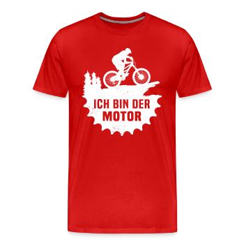 Ich Bin Der Motor Mountainbike - Männer Premium Bio T-Shirt - Rot - Vorne - Damien (186cm)