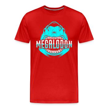Megalodon Shark - Men's Premium Organic T-Shirt - red - Front - Damien (186cm)