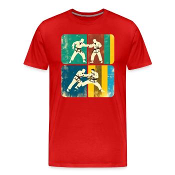 Brazilian Jiu-Jitsu - Men's Premium Organic T-Shirt - red - Front - Damien (186cm)