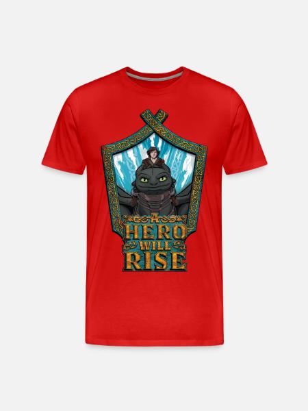 Cómo entrenar a tu dragón: A Hero Will Rise - Camiseta orgánica premium hombre - rojo