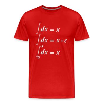 Math gift nerd teacher math teacher math - Men's Premium Organic T-Shirt - red - Front - Damien (186cm)