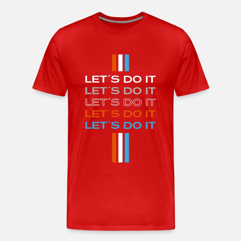 Lets do it - Männer Premium Bio T-Shirt - Rot