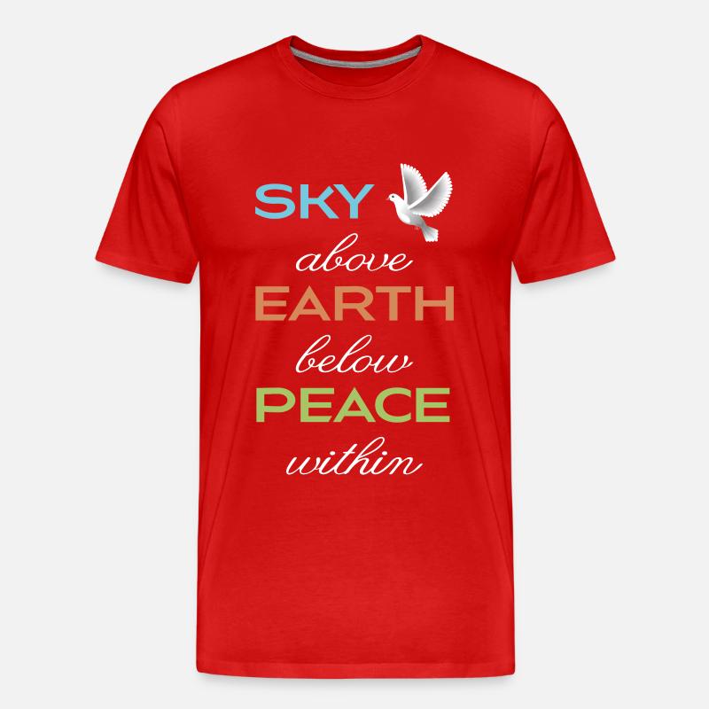 peace within - Männer Premium Bio T-Shirt - Rot