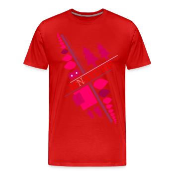 N(M)ature - Männer Premium Bio T-Shirt - Rot - Vorne - Damien (186cm)