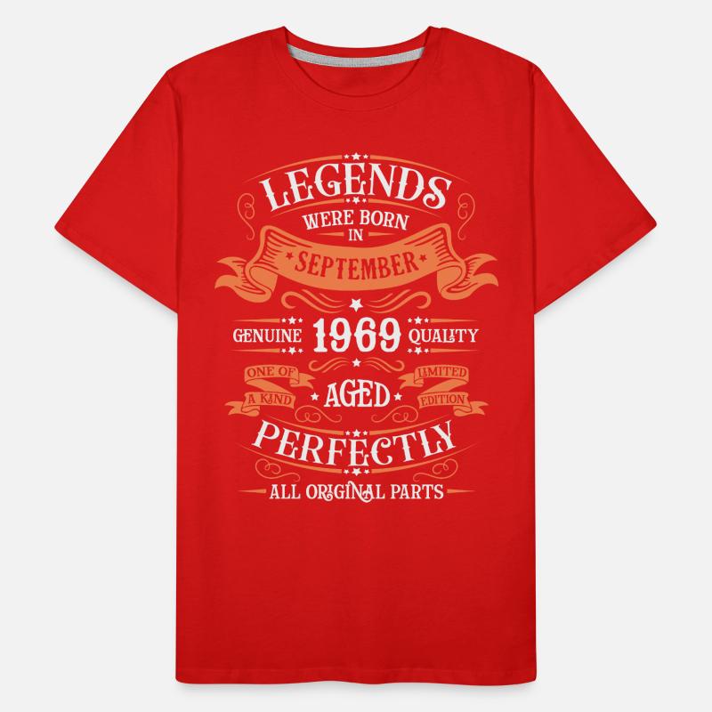 52. Jubiläum September 1969 Geschenkidee Männer Premium Bio T-Shirt