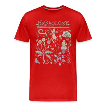 Harry Potter Herbology Botanische Kräuter Design - Männer Premium Bio T-Shirt - Rot - Vorne - Damien (186cm)