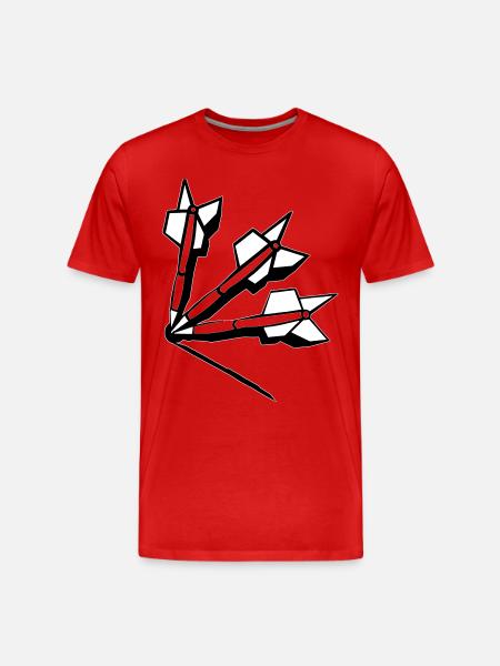 darten - Männer Premium Bio T-Shirt - Rot