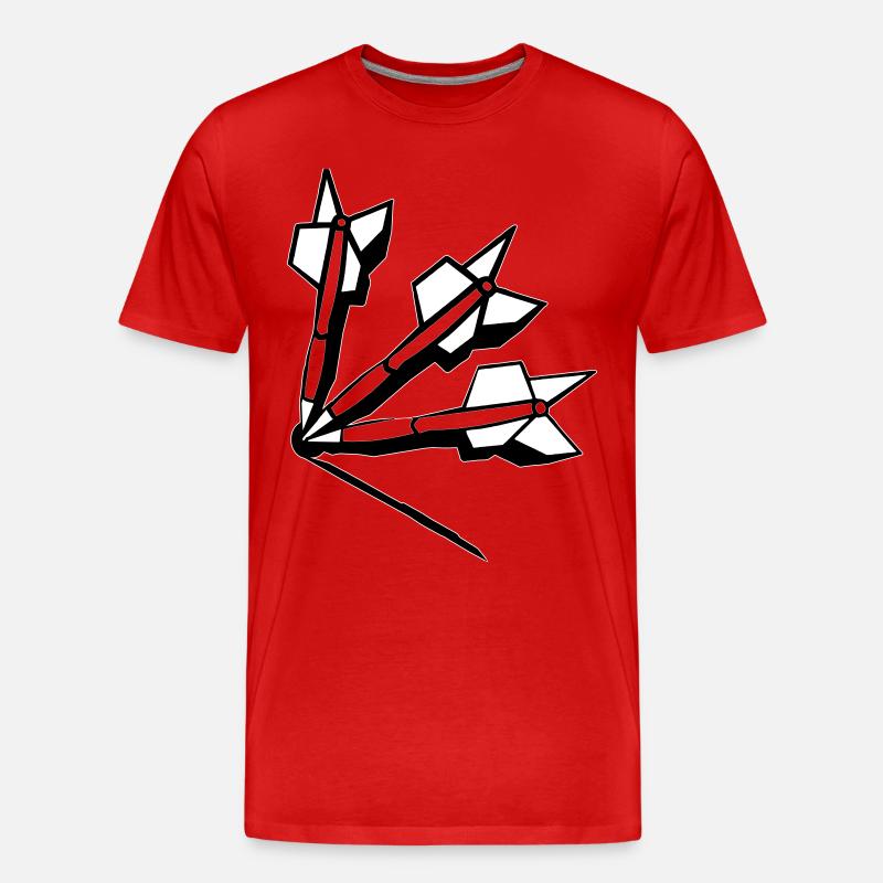 darten - Männer Premium Bio T-Shirt - Rot