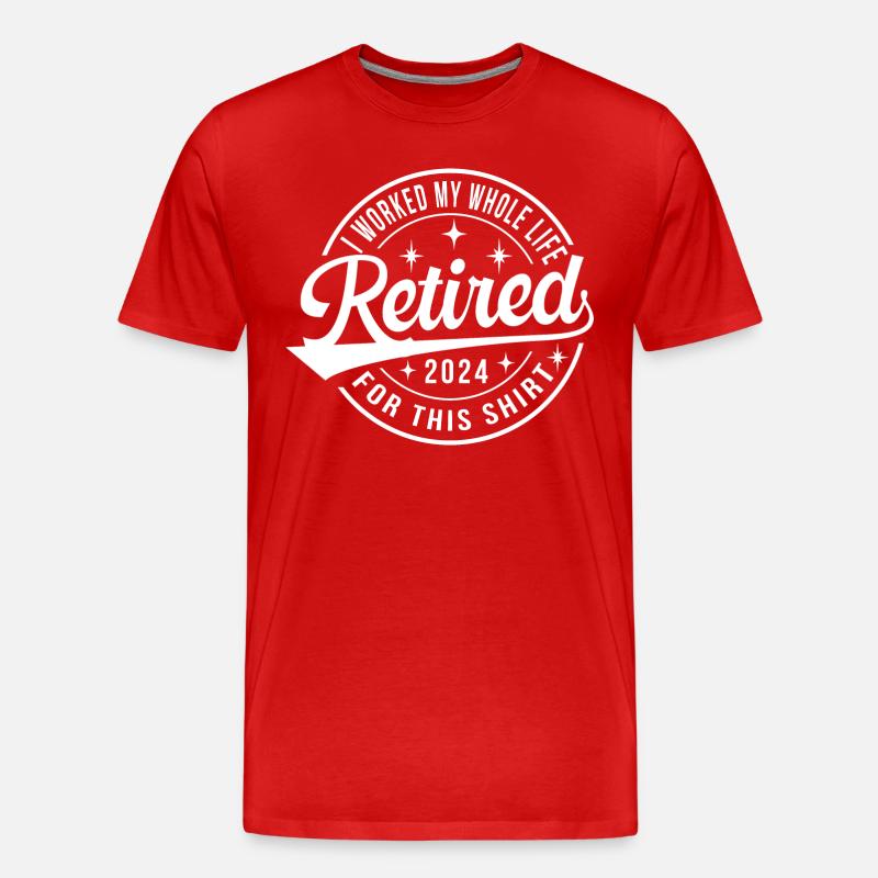 Im Ruhestand 2024 - Männer Premium Bio T-Shirt - Rot