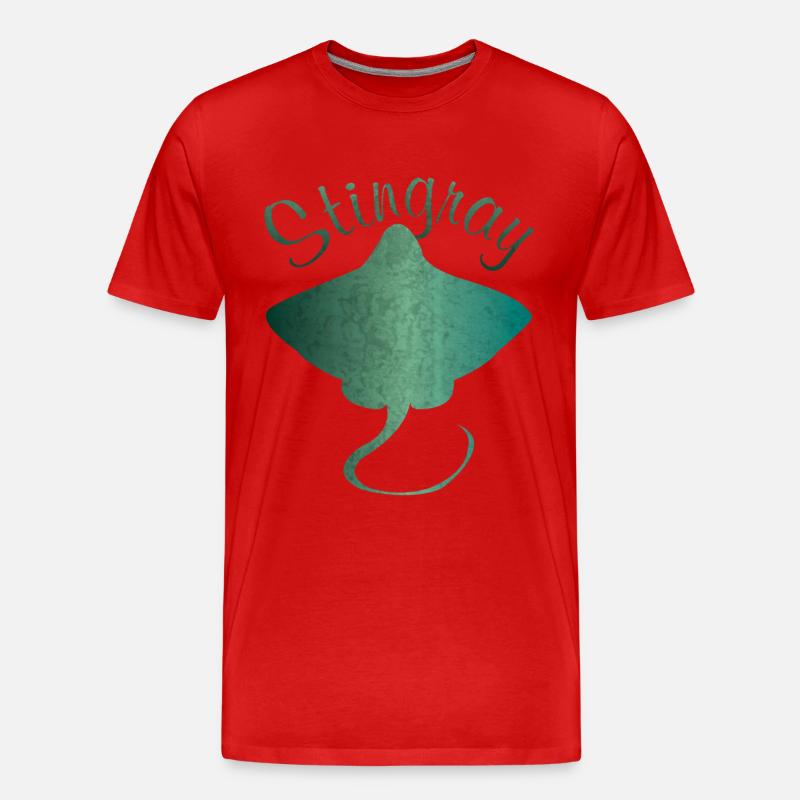 Rochen Stechrochen Stachelrochen Geschenk - Männer Premium Bio T-Shirt - Rot