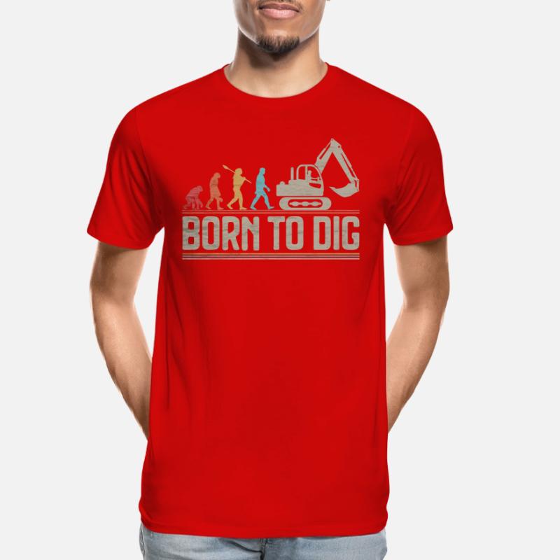 Born to Dig Evolution Excavator Operator Men's Premium Organic T-Shirt