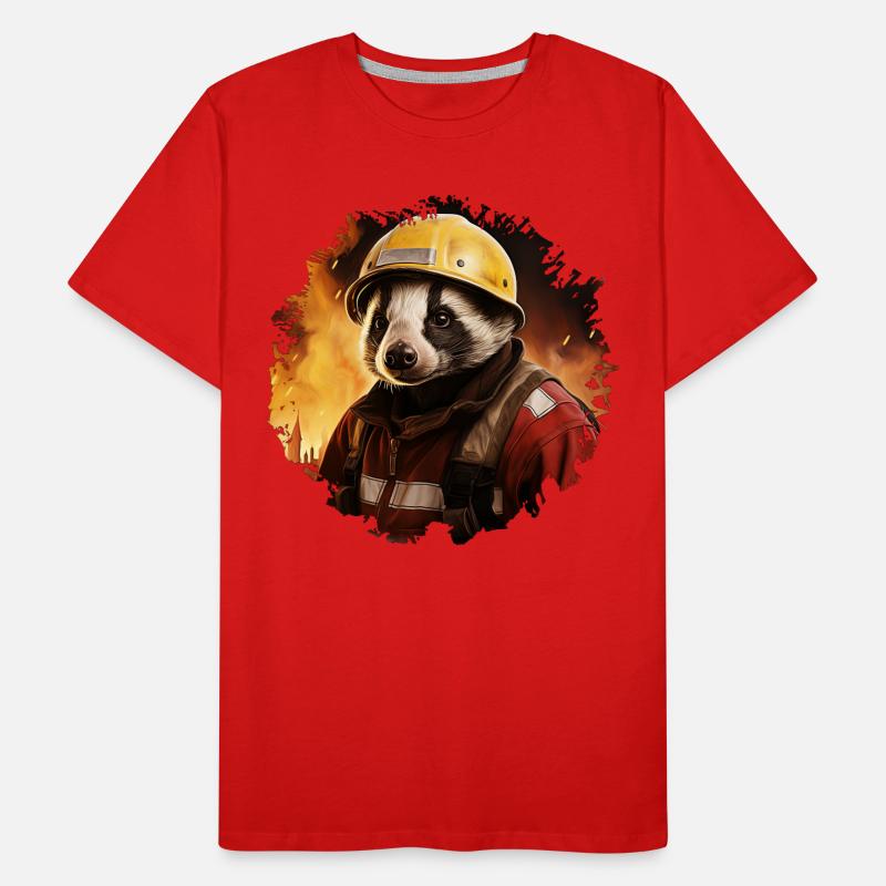Brigade de pompiers de Dachse T-shirt bio Premium Homme