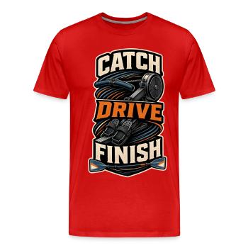 FIN DE LA CAPTURE DU DRIVE - T-shirt bio Premium Homme - rouge - Devant - Damien (186cm)