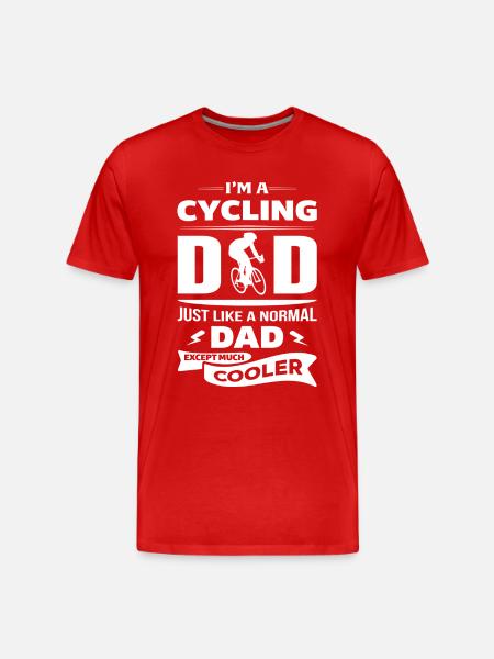 I'M A CYCLING DAD... - Men's Premium Organic T-Shirt - red