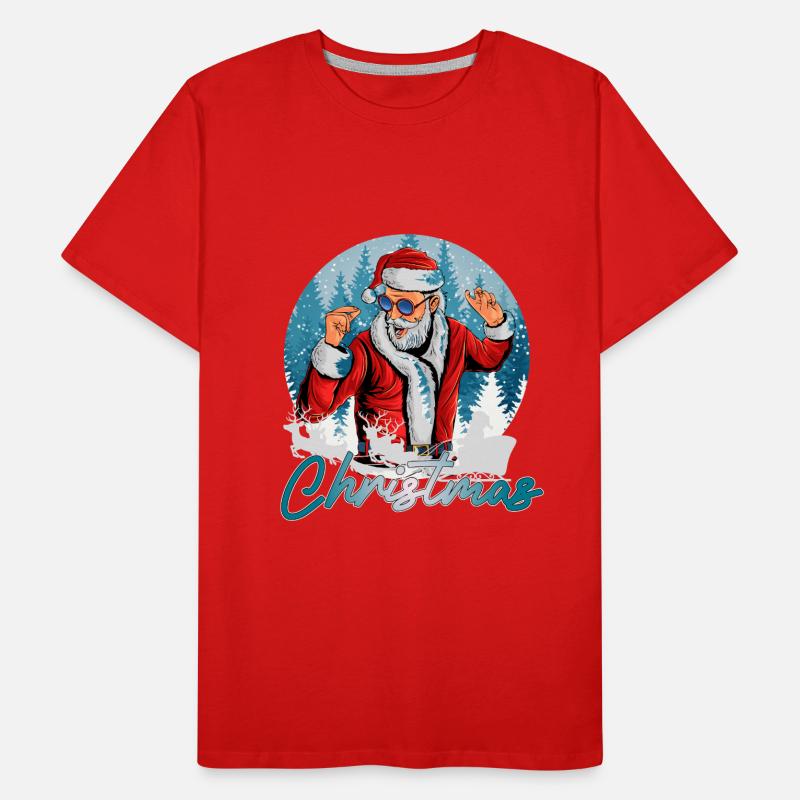 Père Noël dans T-shirt bio Premium Homme