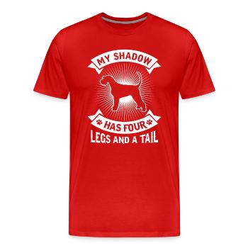 MY SHADOW Schnauzer Riesenschnauzer - Männer Premium Bio T-Shirt - Rot - Vorne - Damien (186cm)