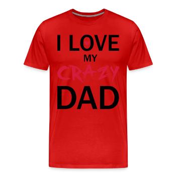 Love Dad - Männer Premium Bio T-Shirt - Rot - Vorne - Damien (186cm)