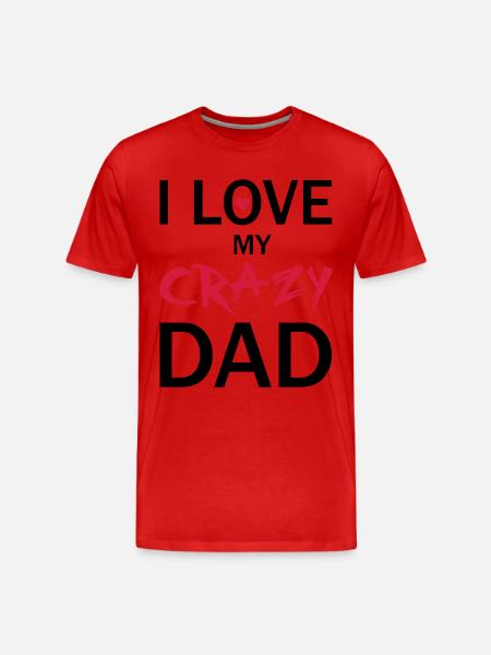 Love Dad - Männer Premium Bio T-Shirt - Rot
