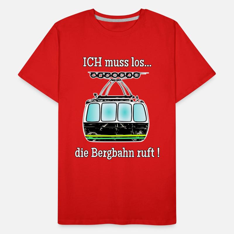 die bergbahn ruft Männer Premium Bio T-Shirt