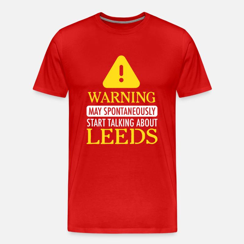 WARNING!: Leeds - Männer Premium Bio T-Shirt - Rot