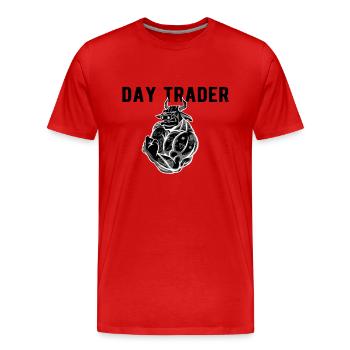 STOCK MARKET/FOREX TRADER: Day Trader - Männer Premium Bio T-Shirt - Rot - Vorne - Damien (186cm)
