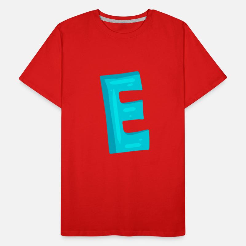Anfangsbuchstabe E Buchstabe Männer Premium Bio T-Shirt