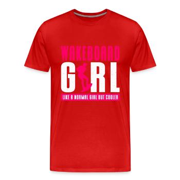 Wakeboarder Wakeboarden Wasserski Wakeboard Surfen - Männer Premium Bio T-Shirt - Rot - Vorne - Damien (186cm)