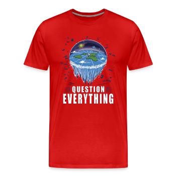 Flat Earth Theory Flat Earth Army Earth - Men's Premium Organic T-Shirt - red - Front - Damien (186cm)