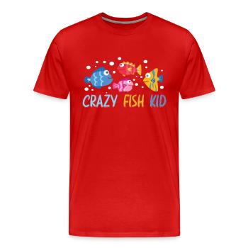 Aquaristic Aquarium Keeper Fishkeeper Eau salée - T-shirt bio Premium Homme - rouge - Devant - Damien (186cm)