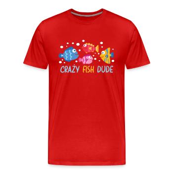 Aquaristic Aquarium Keeper Fishkeeper Eau salée - T-shirt bio Premium Homme - rouge - Devant - Damien (186cm)