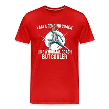 Fencing Trainer Fence Fence Son Daughter - Men's Premium Organic T-Shirt - red - Front - Damien (186cm)