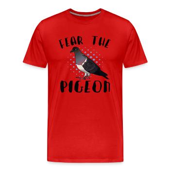 Pigeon Pigeon Racing Pigeon Racer Pigeon Keeper - T-shirt bio Premium Homme - rouge - Devant - Damien (186cm)