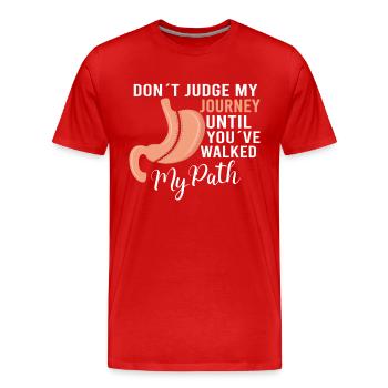 Sleeve gastrectomy Sleeve gastrectomy - Men's Premium Organic T-Shirt - red - Front - Damien (186cm)