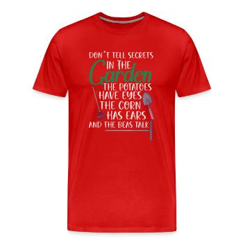 Gardening Plants Gardener Plantation Nature Gift - Men's Premium Organic T-Shirt - red - Front - Damien (186cm)