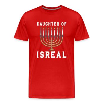 Juif israélite Héritage israélite Juif Israël Juif - T-shirt bio Premium Homme - rouge - Devant - Damien (186cm)