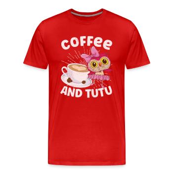 Ballet Ballerina Dance Dancer Dancing Ballet Gift - Men's Premium Organic T-Shirt - red - Front - Damien (186cm)