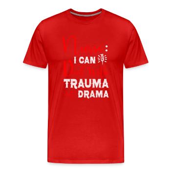 Infirmière Infirmière Infirmière Clinique Paramédicale - T-shirt bio Premium Homme - rouge - Devant - Damien (186cm)