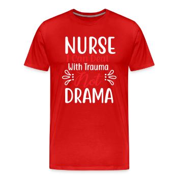 Infirmière Infirmière Infirmière Clinique Paramédicale - T-shirt bio Premium Homme - rouge - Devant - Damien (186cm)