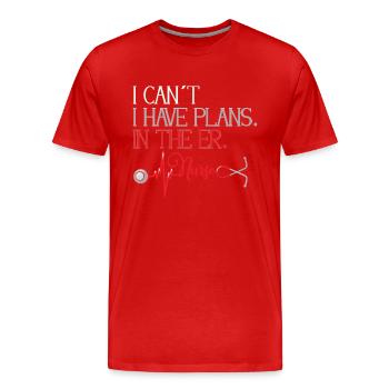Infirmière Infirmière Infirmière Clinique Paramédicale - T-shirt bio Premium Homme - rouge - Devant - Damien (186cm)