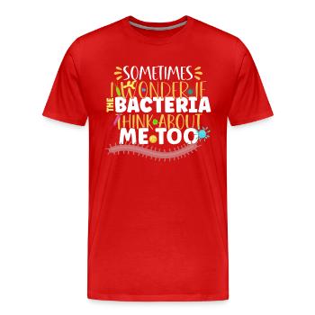 Microbiologist Microbiology Lab Staph Biology - Men's Premium Organic T-Shirt - red - Front - Damien (186cm)