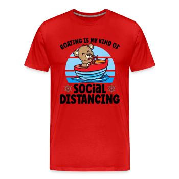 Sailing Sailboat Boating Kid Child Yacht Boat - Men's Premium Organic T-Shirt - red - Front - Damien (186cm)