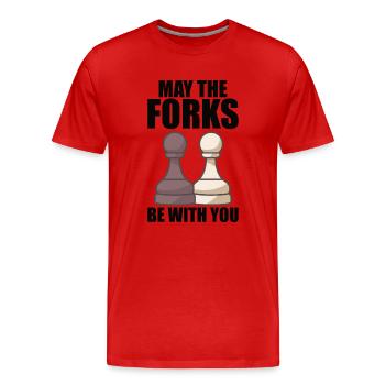Chess Player Chess Board Chess Board Game - Men's Premium Organic T-Shirt - red - Front - Damien (186cm)