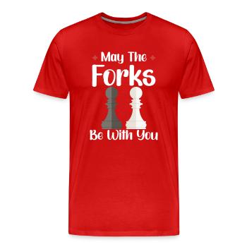 Chess Player Chess Board Chess Board Game - Men's Premium Organic T-Shirt - red - Front - Damien (186cm)
