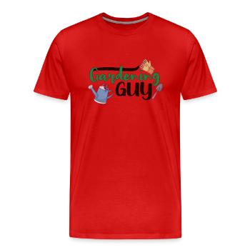 Gardening Plants Gardener Plantation Nature Gift - Men's Premium Organic T-Shirt - red - Front - Damien (186cm)
