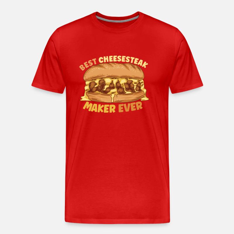 Cheesesteak Cheesesteak Rolls Philly Cheesesteak - Männer Premium Bio T-Shirt - Rot