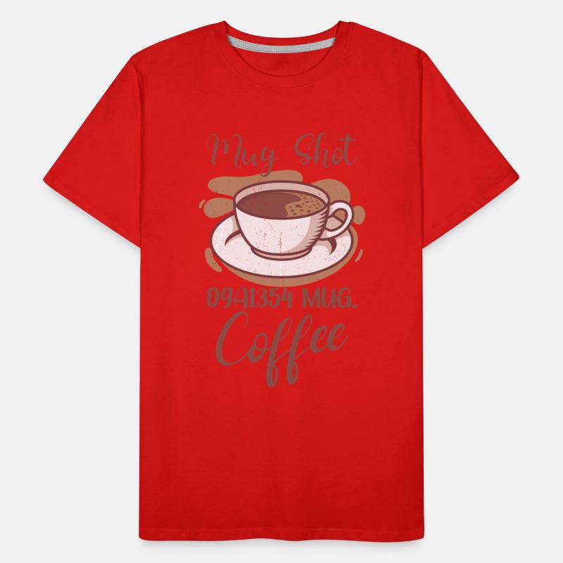 Coffee Lover Caffeine Molecule Java Latte Espresso Men's Premium Organic T-Shirt